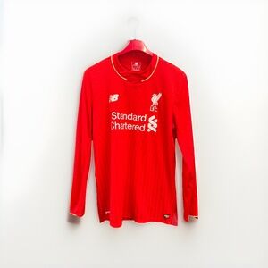LIVERPOOL HOME FOOTBALL JERSEY KIT MED  SOCCER LONG SLEEVE NEW BALANCE